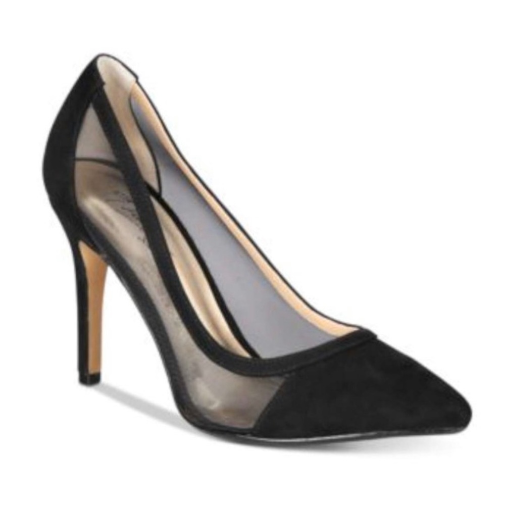 Thalia Sodi Womens Natalia Fabric Pointed Toe Classic Pumps Black size 8 wide